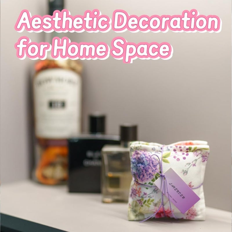 AUCUDA Spring 4pcs Lavender Scented Sachet Bags for Drawers and Closets Decorations, Potpourri Packets for Women Clothes Storage, Spring Wedding Fragrance Pillow for Bedroom Indoor, Air Fresheners. - Image 5